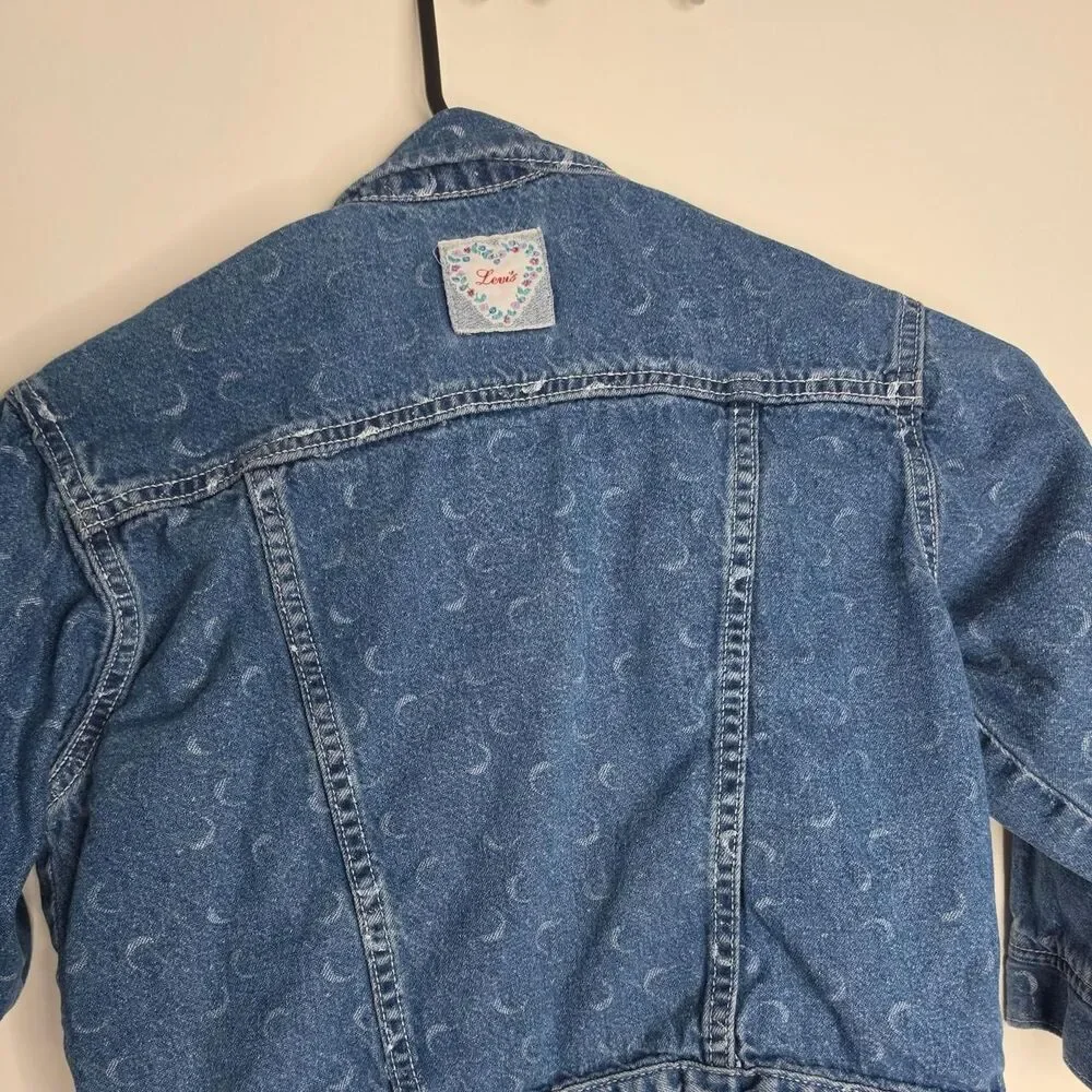 Vintage Levi's Girls Blue and Navy Jacket crescent print